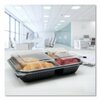 Solo Hinged-Lid Dinner Box, 3-Compartment, 32 oz, 11.5 x 8.1 x 3, Black/Clear, Plastic, 100PK 919019-PM94